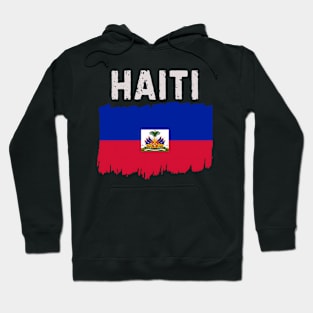 Vintage Haiti Haitians Flag Pride Gift Hoodie